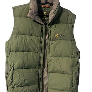 Aigle Men's Olive Quilted Vest